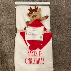 NWT Rae Dunn Baby’s 1st Christmas Plush Blanket Gift Set